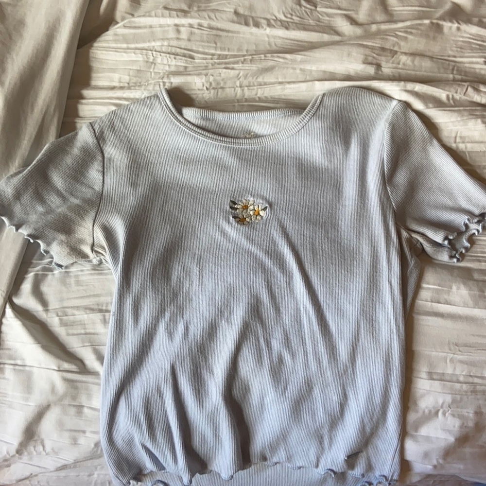 Light blue flower shirt from hollister